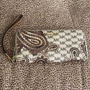 MICHAEL KORS monogram and paisley wallet